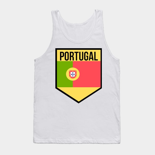 FLAG of PORTUGAL. Cute Travel Gift for PORTUGAL lovers. White Tank Top by Just Simple and Awesome